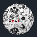 Cheshire Cat classic alice in wonderland mad Dart Board<br><div class="desc">The Cheshire cat is one of the most endearing and memorable of the Alice in Wonderland characters. This collage of Alice features the Cheshire cat,  wonderland creatures,  and we're all mad here!</div>