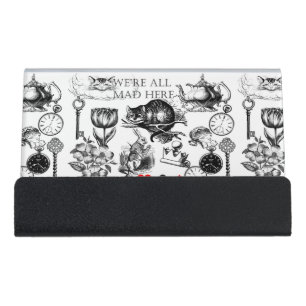 Cheshire Cat classic alice in wonderland mad Desk Business Card Holder
