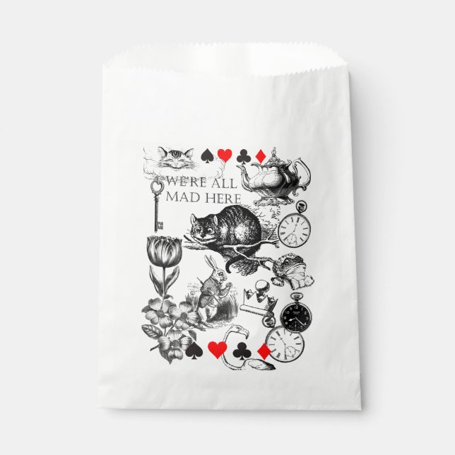 Cheshire Cat classic alice in wonderland mad Favor Bag (Front)
