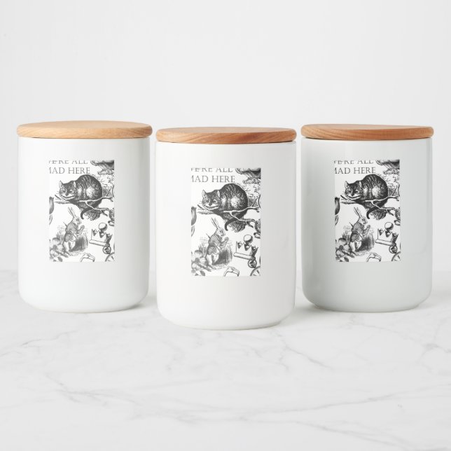 Cheshire Cat classic alice in wonderland mad Food Label (Bottles)