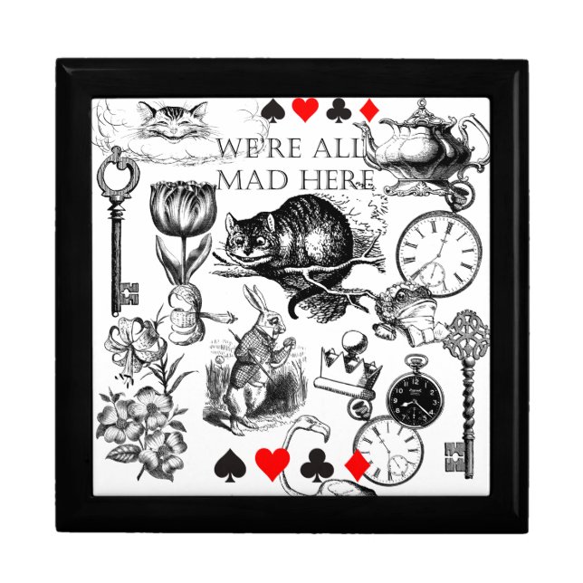 Cheshire Cat classic alice in wonderland mad Gift Box (Front)