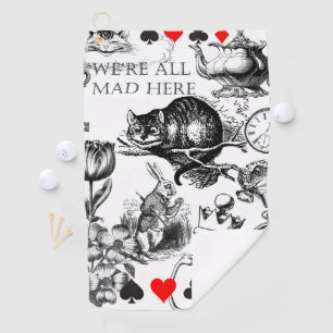 Cheshire Cat classic alice in wonderland mad Golf Towel