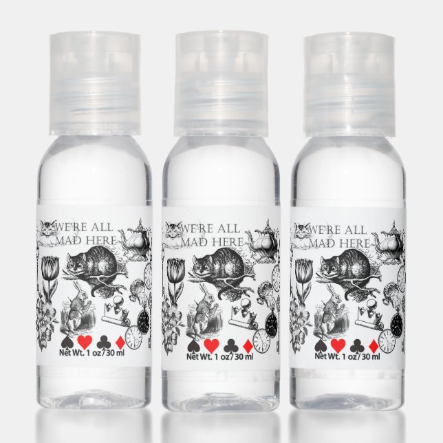 Cheshire Cat classic alice in wonderland mad Hand Sanitizer (Set)