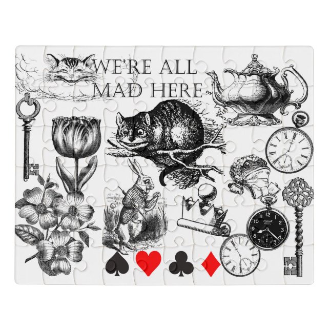 Cheshire Cat classic alice in wonderland mad Jigsaw Puzzle (Puzzle Horizontal)