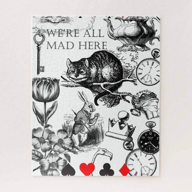 Cheshire Cat classic alice in wonderland mad Jigsaw Puzzle (Vertical)