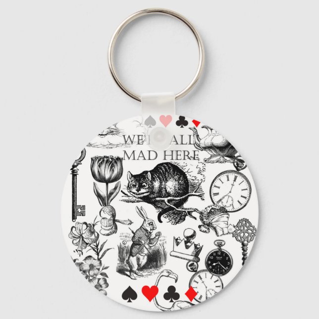 Cheshire Cat classic alice in wonderland mad Keychain (Front)