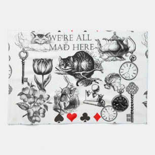 Cheshire Cat classic alice in wonderland mad Kitchen Towel