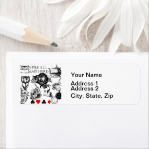 Cheshire Cat classic alice in wonderland mad Label