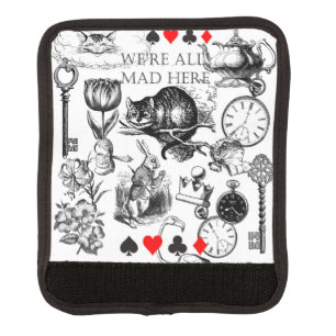 Cheshire Cat classic alice in wonderland mad Luggage Handle Wrap