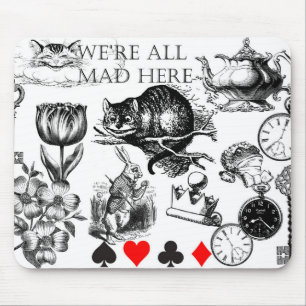 Cheshire Cat classic alice in wonderland mad Mouse Pad