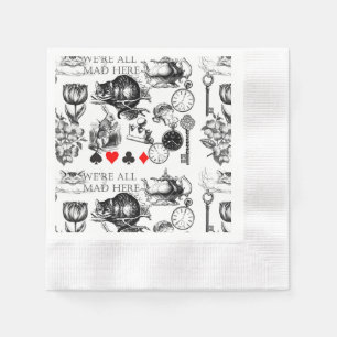 Cheshire Cat classic alice in wonderland mad Napkins