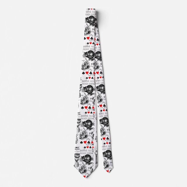 Cheshire Cat classic alice in wonderland mad Neck Tie (Front)