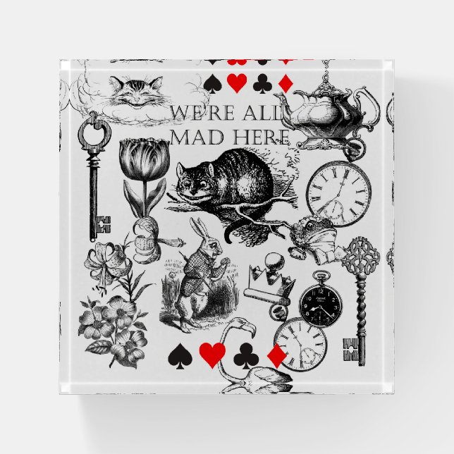 Cheshire Cat classic alice in wonderland mad Paperweight (Front)