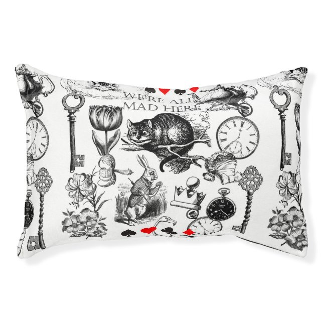 Cheshire Cat classic alice in wonderland mad Pet Bed (Front)