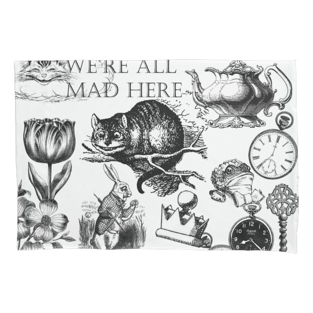 Cheshire Cat classic alice in wonderland mad Pillow Case (Front)