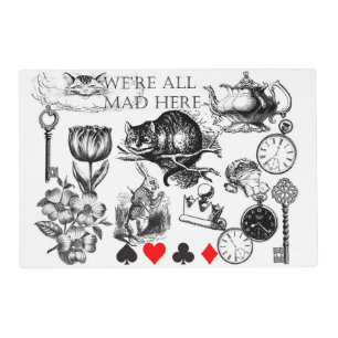 Cheshire Cat classic alice in wonderland mad Placemat