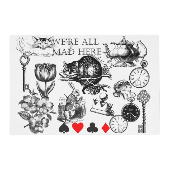 Cheshire Cat classic alice in wonderland mad Placemat (Front)