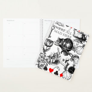 Cheshire Cat classic alice in wonderland mad Planner