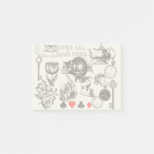 Cheshire Cat classic alice in wonderland mad Post-it Notes