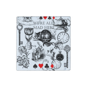 Cheshire Cat classic alice in wonderland mad Stone Magnet