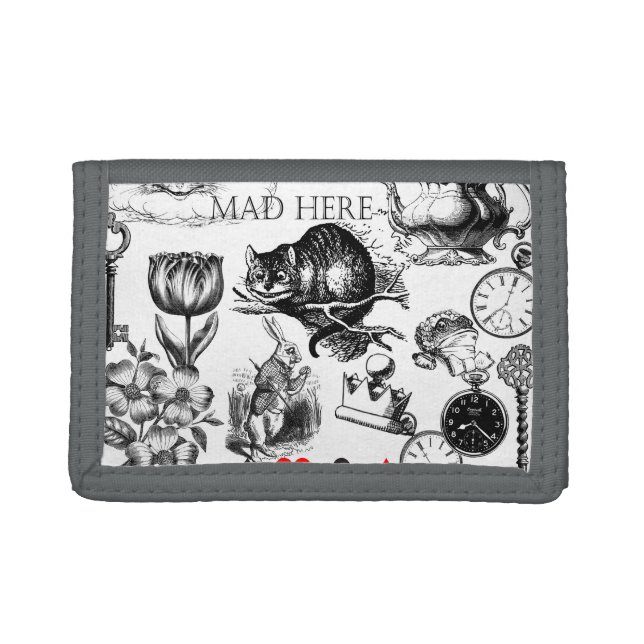 Cheshire Cat classic alice in wonderland mad Trifold Wallet (Front)