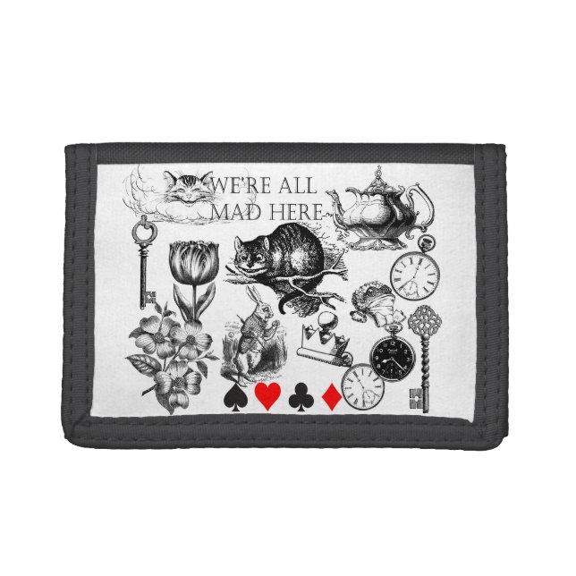 Cheshire Cat classic alice in wonderland mad Trifold Wallet (Front)