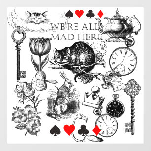 Cheshire Cat classic alice in wonderland mad Window Cling