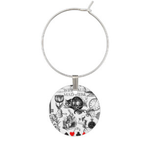 Cheshire Cat classic alice in wonderland mad Wine Charm