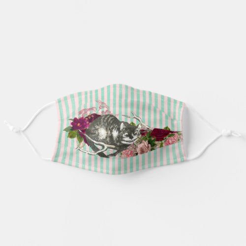 Cheshire Cat Collage Adult Cloth Face Mask