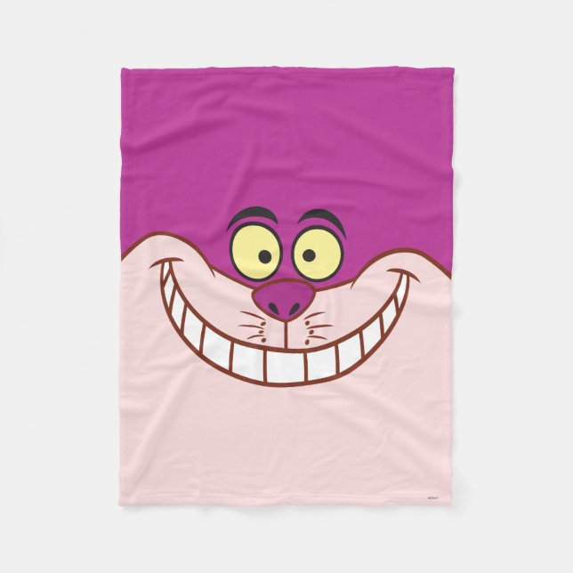 Cheshire Cat Face Fleece Blanket (Front)