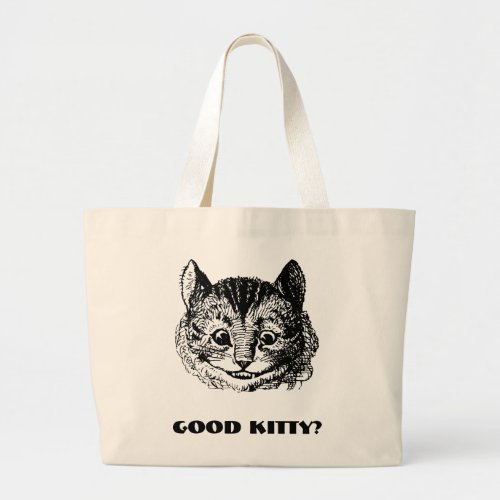 Cheshire Cat from Alice In Wonderland Totebag Large Tote Bag