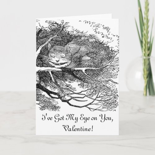 Cheshire Cat Hidden in a Tree Holiday Card