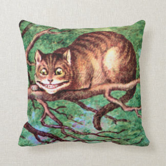 Cheshire Cat in Wonderland Throw Pillow