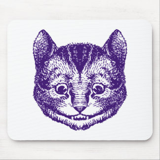 Cheshire Cat Inked Purple Mouse Pad