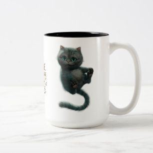 Cheshire Cat Kitten Chessur Two-Tone Coffee Mug