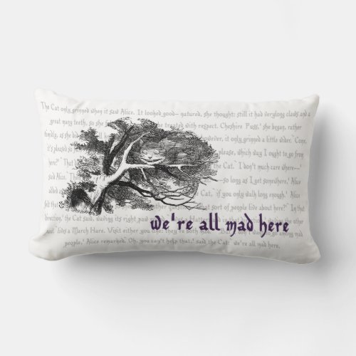 Cheshire Cat Lumbar Pillow