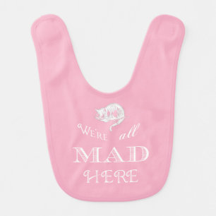 Cheshire Cat Mad Alice Pink Bib