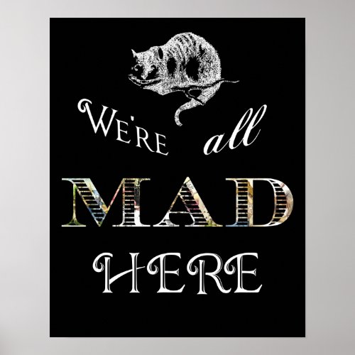 Cheshire Cat Mad Alice Poster or Print