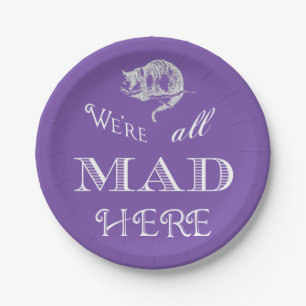Cheshire Cat Mad Paper Plate