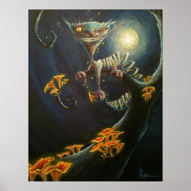 Cheshire Cat Moon Poster (Front)