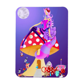 Cheshire Cat on Mushroom Magnet