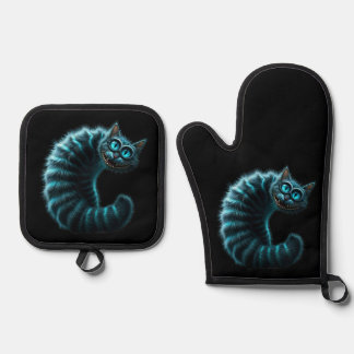 Cheshire Cat Oven Mitt & Pot Holder Set