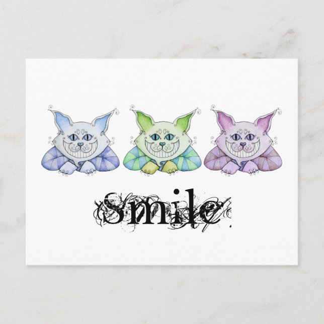 Cheshire Cat Postcard (Front)