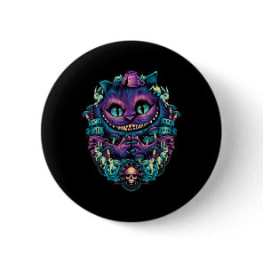 Cheshire Cat Shirt Alice In Wonderland Graphic  Button