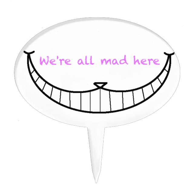 Cheshire Cat Smile Cake Topper (Front)