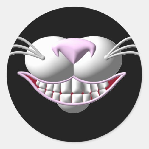 Cheshire Cat Smile Classic Round Sticker