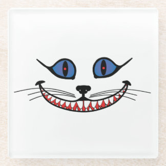 Cheshire Cat Smile Glass Coaster