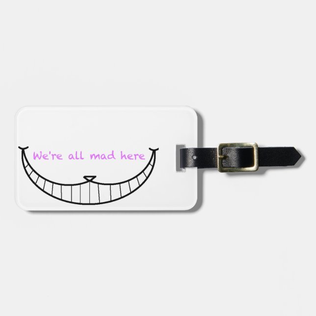 Cheshire Cat Smile Luggage Tag (Front Horizontal)