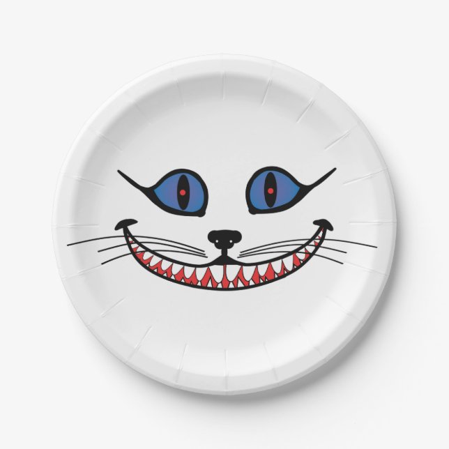 Cheshire Cat Smile  Paper Plates (Front)