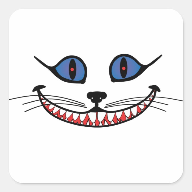 Cheshire Cat Smile  Square Sticker (Front)
